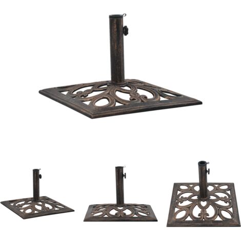 The Living Store Sonnenschirmständer Bronze 12 kg 49 cm Gusseisen - Sonnenschirmständer