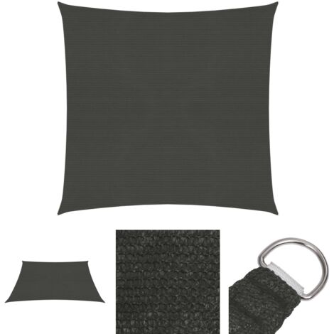 The Living Store -  Sonnensegel 160 g/m² Anthrazit 4x4 m HDPE