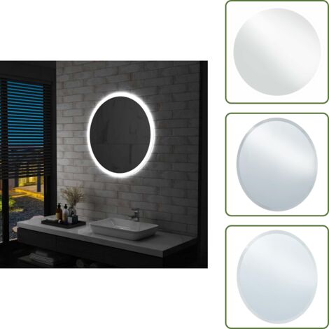 The Living Store Specchio a LED per Bagno 80 cm - Illuminazione da bagno