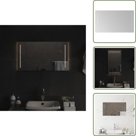 The Living Store Specchio da Bagno con Luci LED 40x70 cm - Specchio LED