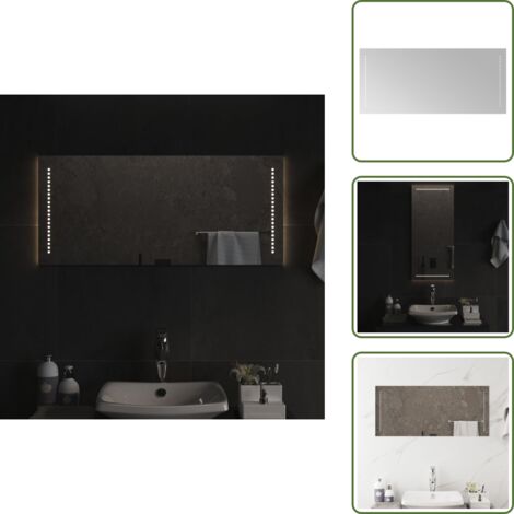 The Living Store Specchio da Bagno con Luci LED 40x90 cm - Specchio da trucco
