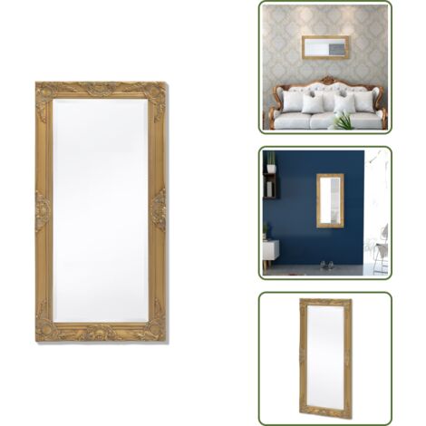 The Living Store Specchio da Parete Stile Barocco 100x50 cm Oro - Specchio barocco