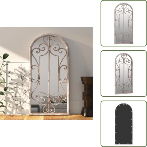 The Living Store Specchio Sabbia 100x45 cm Ferro per Uso Interno - Specchio sabbia