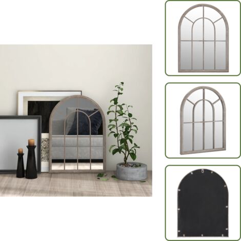 The Living Store Specchio Sabbia 60x45 cm Ferro per Uso Interno - Specchio sabbia