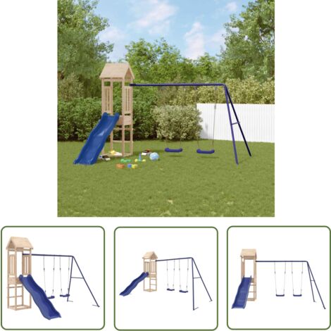 The Living Store Spielturm Massivholz Kiefer - Holzspielplatz - Spielturm - Kiefernholz - Kinderspielgeräte - Gartenspielplatz