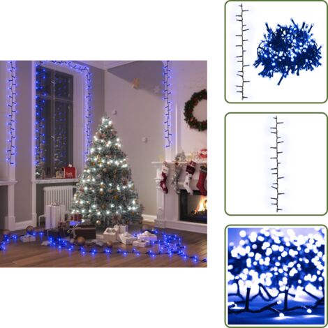 The Living Store Stringa LED Compatta con 3000 Luci LED Blu 65 m PVC - Decorazioni fai-da-te
