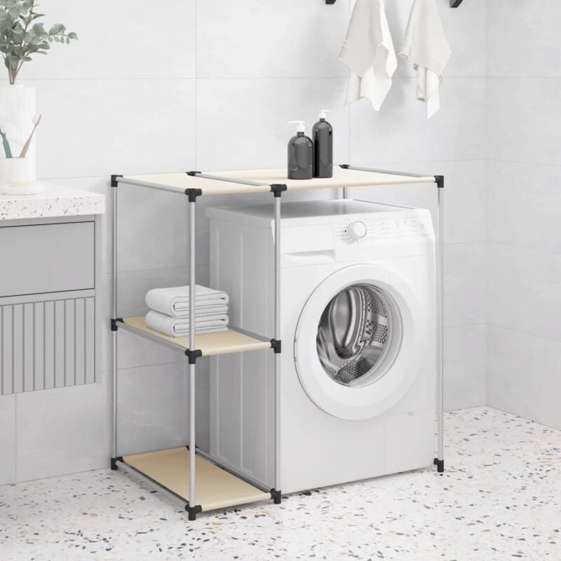 Support de rangement sur la machine à laver Crème 87x55x90,5 cm The Living Store Crème