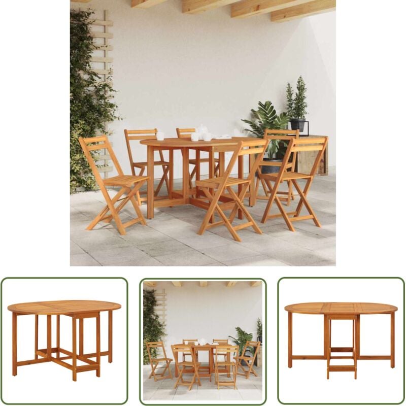 Longziming - Furniture Limited - Table de jardin 130x90x72 cm Bois d'acacia