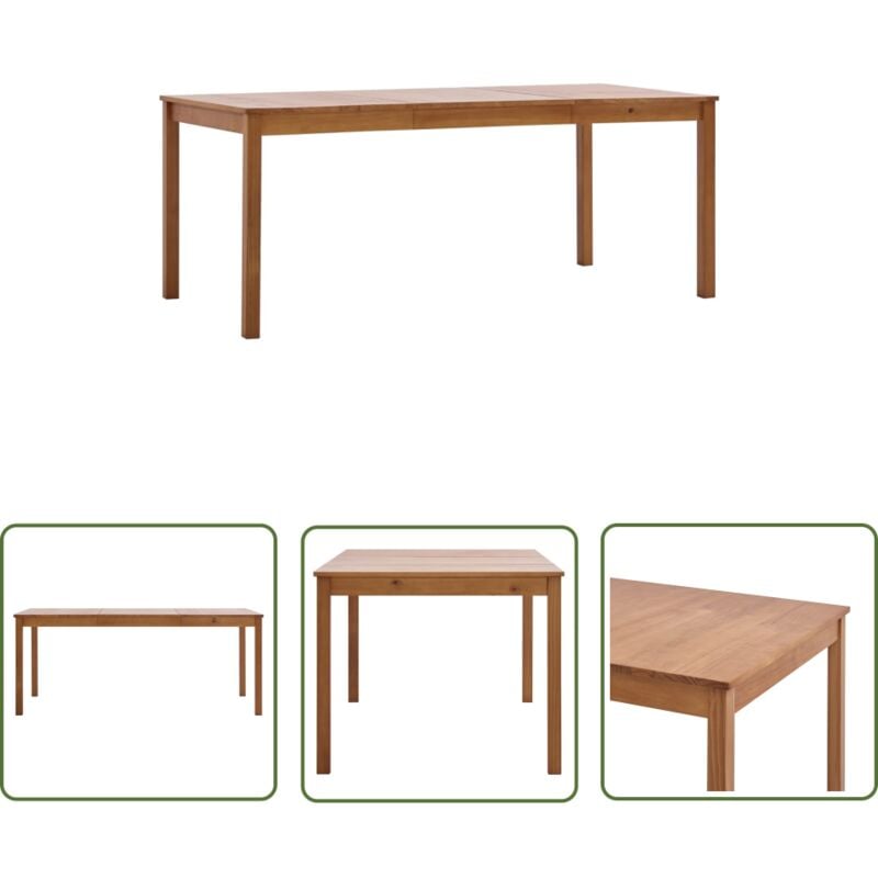 Table à manger Marron miel 180x90x73 cm Bois de pin - Table à Manger - Table En Bois - Table Ronde - Table Rectangulaire - Meubles De Salle à Manger