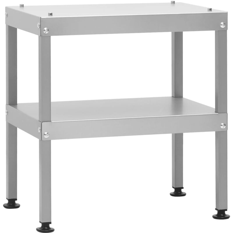 The Living Store - Table pour fumoir à four 40x28x44,5 cm acier galvanisé Argent
