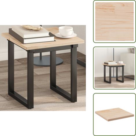 The Living Store Tablero de mesa cuadrado madera maciza de pino 40x40x1,7 cm - Madera maciza