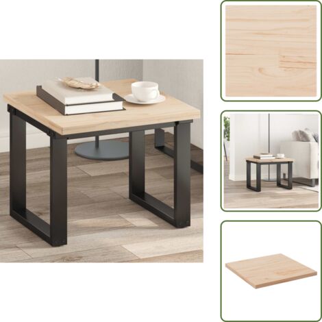 The Living Store Tablero de mesa cuadrado madera maciza de pino 50x50x2,5 cm - Madera maciza