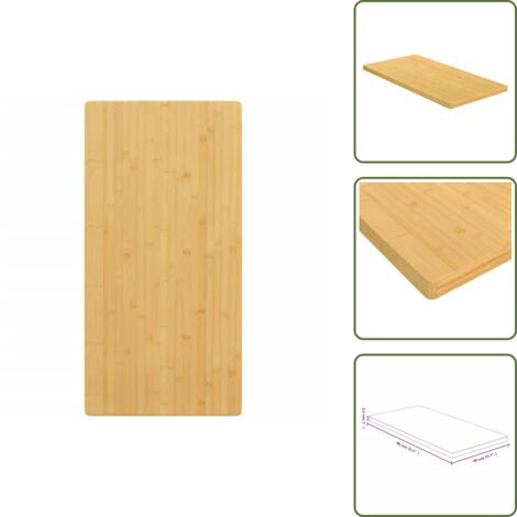 The Living Store Tablero de mesa de bambú 40x80x2,5 cm - Mesa de centro