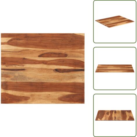 The Living Store Tablero de mesa madera maciza de acacia 15-16 mm 70x80 cm - Mesa de acacia