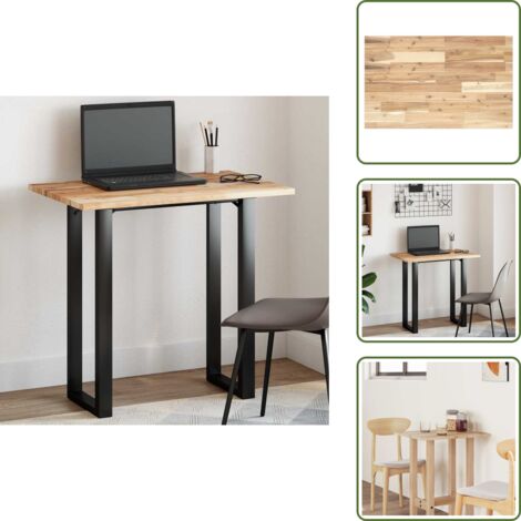 The Living Store Tablero de mesa rectangular madera maciza acacia 100x50x2 cm - Mesa de comedor