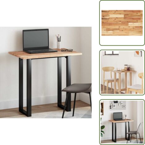 The Living Store Tablero de mesa rectangular madera maciza acacia 100x50x2 cm - Mesa de comedor