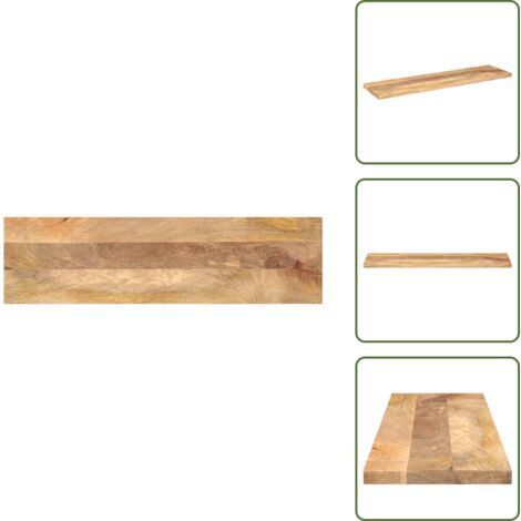 The Living Store Tablero de mesa rectangular madera maciza mango 100x30x3,8 cm - Madera de mango
