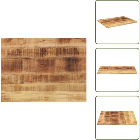 The Living Store Tablero de mesa rectangular madera maciza mango 70x60x1,5 cm - Mesa de madera maciza