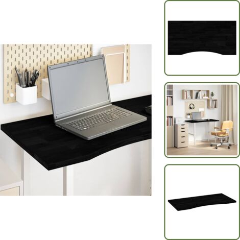 The Living Store Tablero escritorio 100x50x2,5cm rectangular madera maciza roble - Escritorio de roble