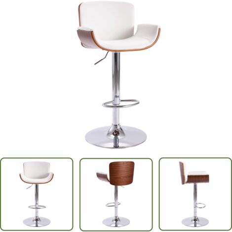 The Living Store -  Tabouret de bar Blanc Similicuir