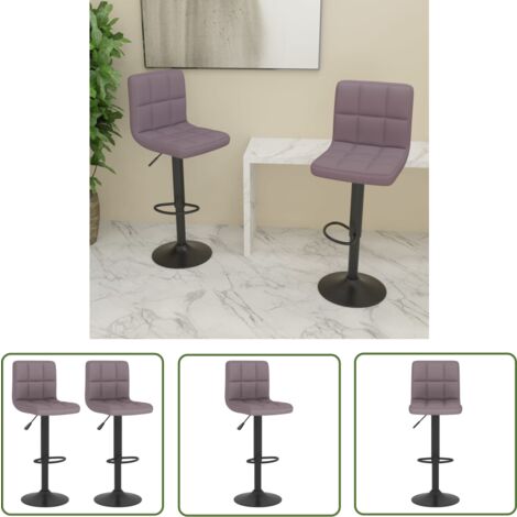 The Living Store Tabourets de bar lot de 2 taupe tissu - Tabouret De Bar - Chaise De Comptoir - Tabourets De Cuisine - Meubles De Salle À Manger - Chaise Pivotante