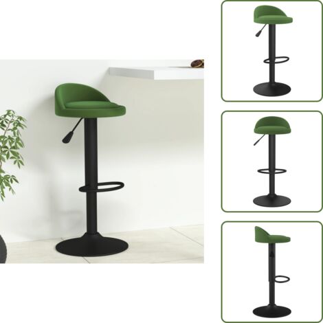 The Living Store Taburete de cocina de terciopelo verde oscuro - Taburete de cocina