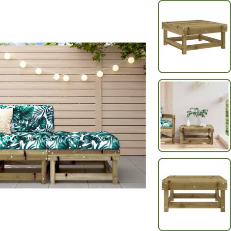 The Living Store Taburete de jardín madera de pino impregnada - Madera de pino