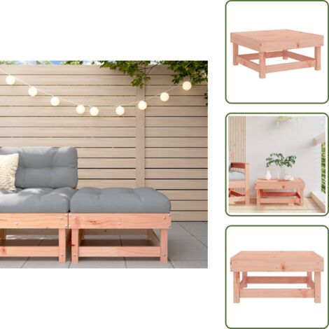The Living Store Taburete de jardín madera maciza Douglas - Madera maciza