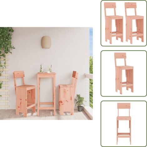 The Living Store Taburetes de cocina 2 uds madera abeto Douglas 40x48,5x115,5 cm - Madera