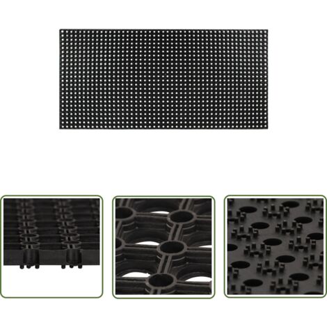 The Living Store Tapis Caoutchouc 16 mm 100 x 150 cm - Tapis Caoutchouc - Tapis Entrée - Tapis Porte - Tapis Exterieur - Tapis Interieur