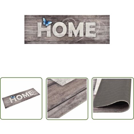 The Living Store Tapis de cuisine lavable Home 60x180 cm - Tapis De Cuisine - Tapis Absorbant - Tapis Entrée - Tapis Intérieur - Tapis Décoratif