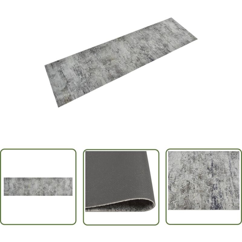 Tapis de cuisine lavable impression béton 45x150 cm velours - Tapis De Cuisine - Tapis Absorbant - Tapis Décoratif - Tapis Moderne - Tapis Gris - The