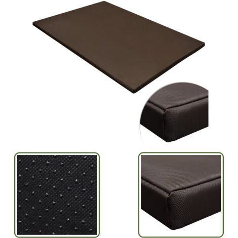 The Living Store Tapis plat pour chiens Rectangulaire Marron Taille L - Tap Pet - Tapis Chien - Coussin Chien - Literie Chien - Lit Chat