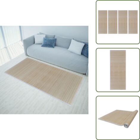 The Living Store Tappeti Rettangolari in Bambù Naturale 4 pz 120x180 cm - Tappeti in bambù naturale