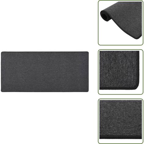 The Living Store Tappeto Corsia Antracite 80x150 cm - Tappeto moderno