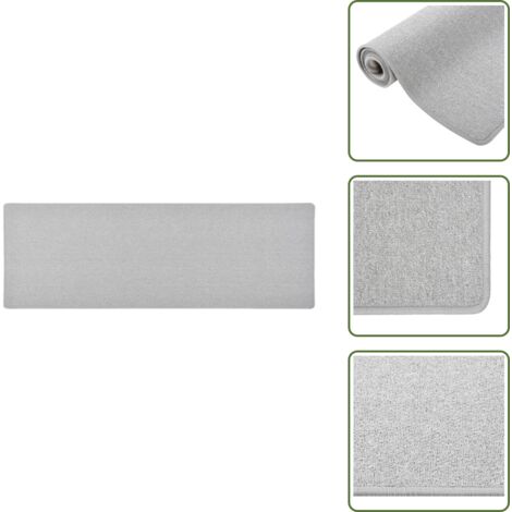 The Living Store Tappeto Corsia Grigio Chiaro 50x150 cm - Tappeto moderno