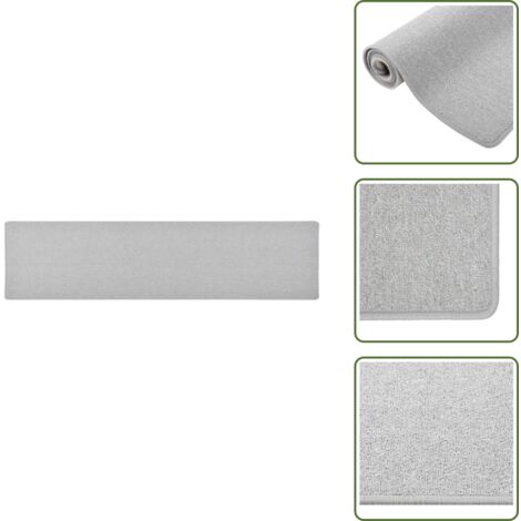 The Living Store Tappeto Corsia Grigio Chiaro 50x200 cm - Tappeto moderno