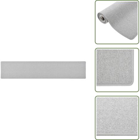The Living Store Tappeto Corsia Grigio Chiaro 50x250 cm - Tappeto moderno