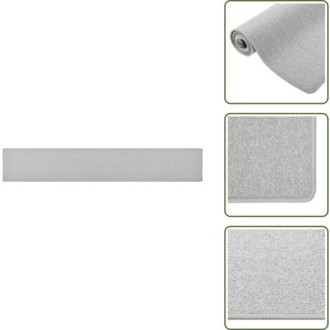The Living Store Tappeto Corsia Grigio Chiaro 50x300 cm - Tappeto moderno