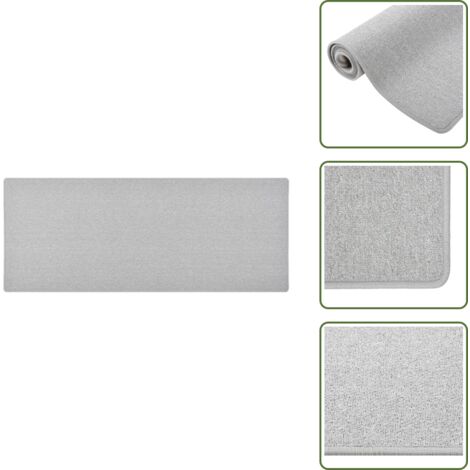 The Living Store Tappeto Corsia Grigio Chiaro 80x200 cm - Tappeto moderno