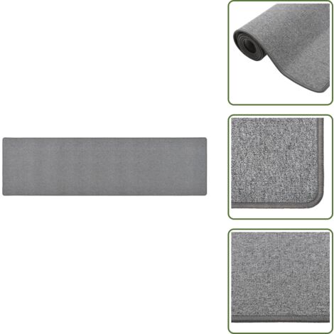 The Living Store Tappeto Corsia Grigio Scuro 50x200 cm - Tappeto moderno