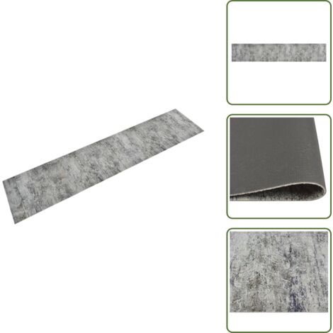 The Living Store Tappeto da Cucina Lavabile Beton 60x300 cm Velluto - Tappeto in velluto