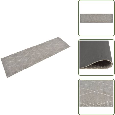 The Living Store Tappeto da Cucina Lavabile Rombi 45x150 cm Velluto - Tappeto lavabile