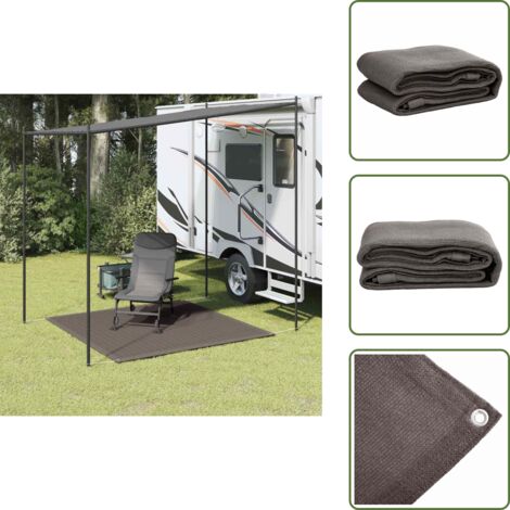The Living Store Tappeto da Tenda 200x200 cm Antracite - Tappeto da esterno