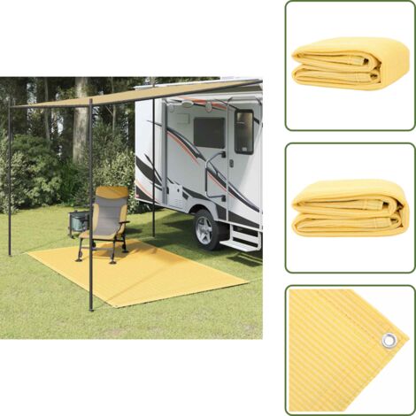 The Living Store Tappeto da Tenda 250x300 cm Beige - Tappeto da esterno