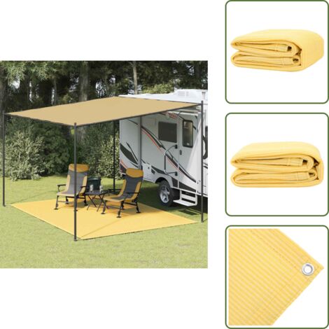 The Living Store Tappeto da Tenda 300x400 cm Beige - Tappeto da esterno