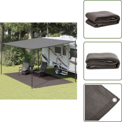 The Living Store Tappeto da Tenda 300x500 cm Antracite - Tappeto da campeggio