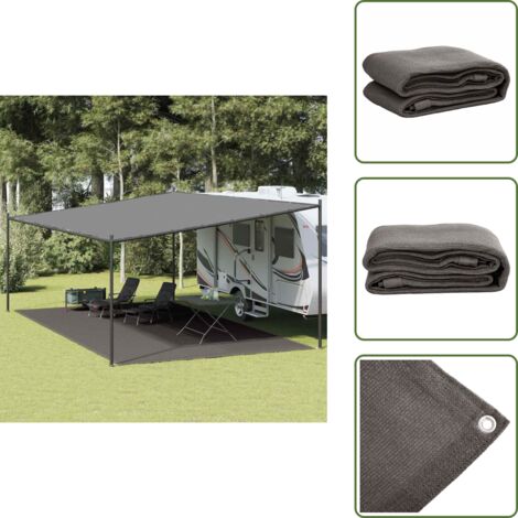 The Living Store Tappeto da Tenda 400x700 cm Antracite - Tappeto da esterno