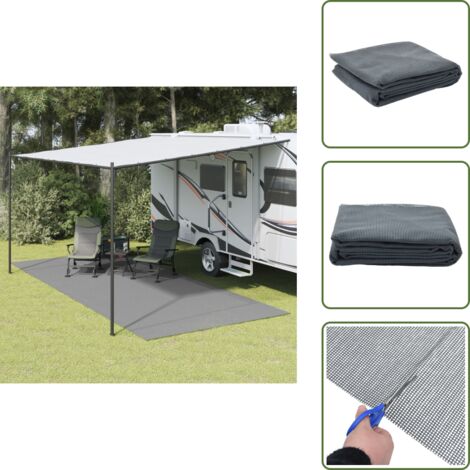 The Living Store Tappeto da Tenda Antracite 5,5x2,5 m - Tappeto da terra