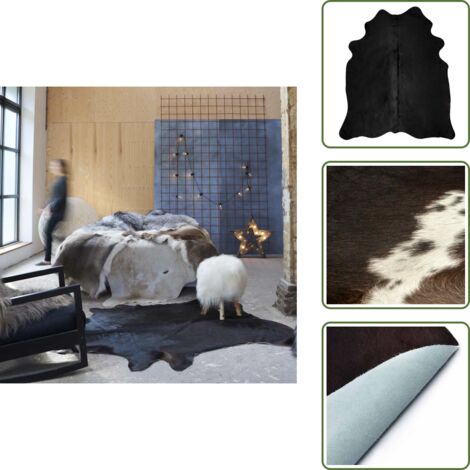 The Living Store Tappeto in Vera Pelle Bovina 180x220 cm - Tappeto in pelle di mucca